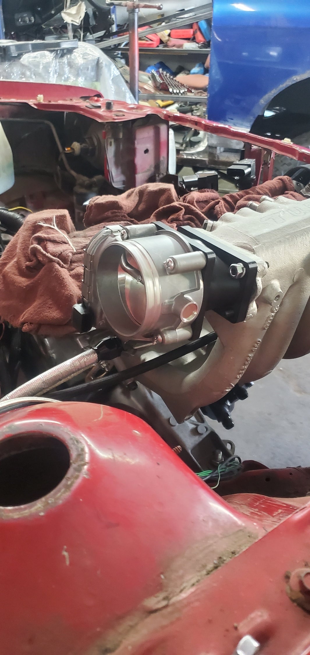 Audi/VW 8/10/16v DBW BOSCH Throttle Body Adapter for CIS Intake Manifolds